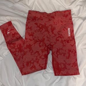 Gymshark orange/red camo adapt leggings size small
